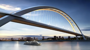 Steel Arched Bridge per AASHTO LRFD and AS 5100 Arch Design Standards