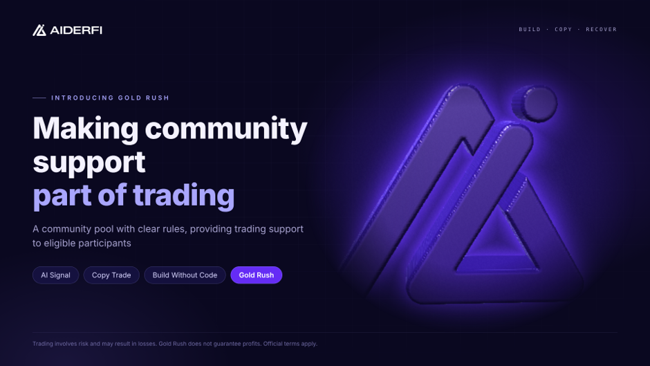 As Financial Services Become More Accessible, AiderFi Launches Gold Rush to Make Community Support Part of Trading