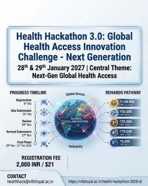 VIT Bhopal University to Host Health Hackathon 3.0 in January 2027