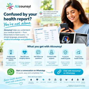 Understand your health reports better with AIcounsyl!