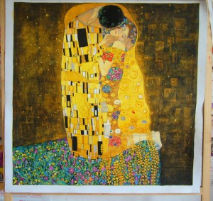 klimt - the kiss - oil painting reproduction