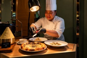Solaire Resort’s culinary team prepare made-to-order black truffle creations