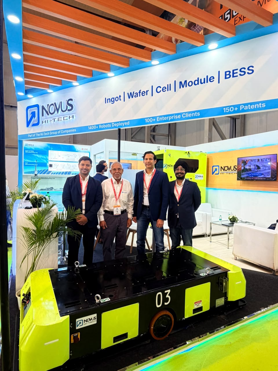 Novus Hi-Tech Showcases Indigenous AGVs and AMRs for Solar and BESS Manufacturing at REI Expo 2026