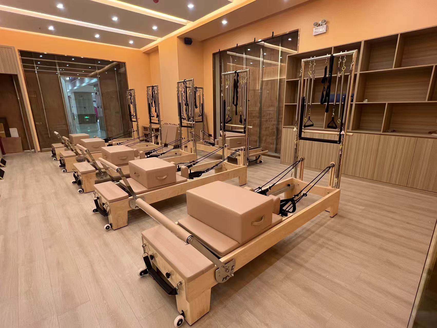 luxury pilates studio interior ambiance