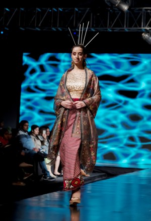 Arbin Tonjam Showcase North East Handloom at International Fashion Week presented by Delhi Fashion club