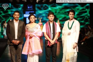 Designer Arbin tonjam with Bala Hijam & RK Sushant as showstopper  & Harshit Dhingaun show Director