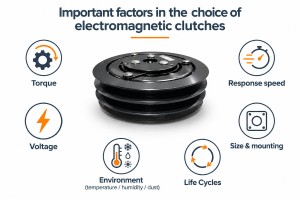Important Factors in the choice of electromagnetic Clutches