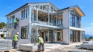 YSHUN Light Steel Frame House Under Construction