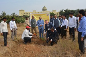 Dr E B Khedkar, Dr Edmond Maher and others at the Founders Day Celebration at Ajeenkya D Y Patil University