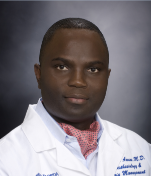 Evans Amune, MD, an Anesthesiologist with the Center for Pain Management