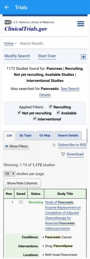 Ongoing Clinical Trials info provided as-is