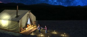 Rustic Rook Resort at Night