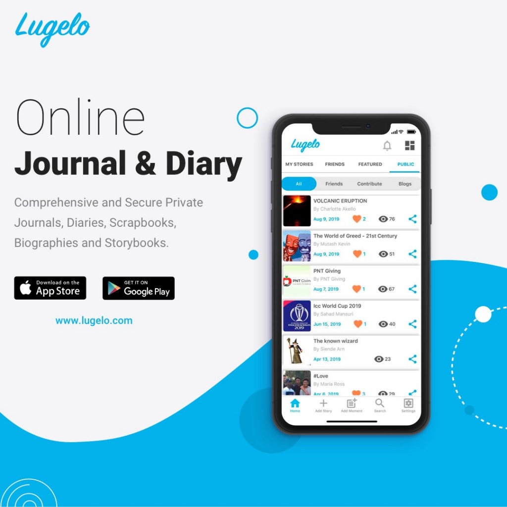 Online Journaling Platform "Lugelo" Launched Wordlwide IssueWire