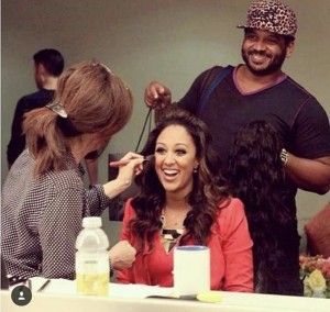 Tia and Anthony Cherry before set