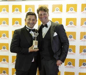 Living My Illusion Wins at Madrid International Filmmaker Festival Joel Van der Molen with Bestselling Author Tony Jeton Selimi