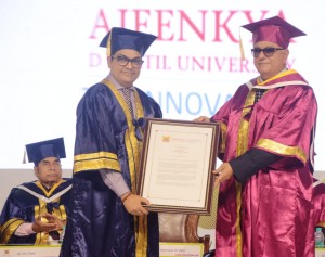 Dr Ajeenkya Dy Patil with Zvi Yemini