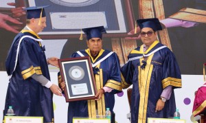 (L-R) Dr Edmond Maher, D Y Patil and  Dr Ajeenkya Dy Patil