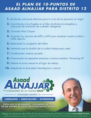 Asaad Alnajjar Announces “I am still in the Race” for  Los Angeles City Council District 12