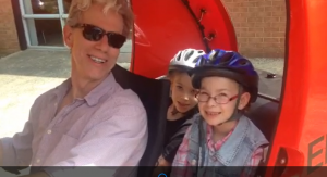 Kids enjoy ride in the ELF backseat