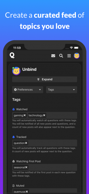 Create a curated feed of topics you love.