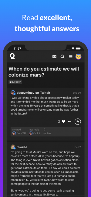 Discover intriguing and thought-provoking questions on topics you follow.