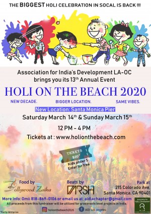 Holi On The Beach - Event Flyer