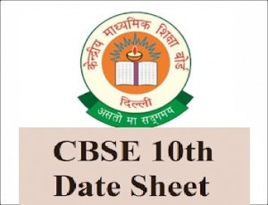 cbse 10th time table