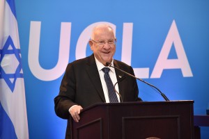 Israel’s President Reuven Rivlin delivers remarks at UCLA. (Photo: Todd Cheney/UCLA)