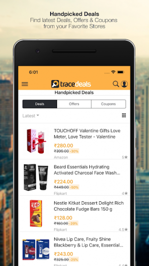 Tracedeals App Deals Page