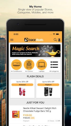 Tracedeals App Home