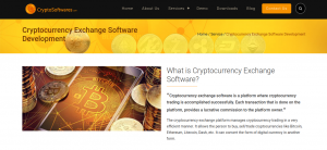 cryptocurrency exchange software development