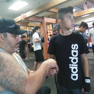 Luke Sevilla, 8 year old Boxer, trained by his father, Tommy Sevilla