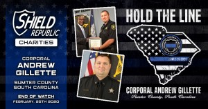 Hold The Line Fundraiser, Cpl. Andrew Gillette, Sumter Co Sheriff