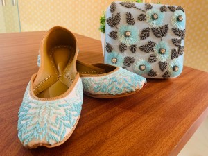 Punjabi Juttis with bag in India