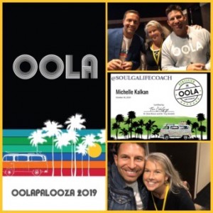 Michelle Kalkan pictured with the Oola guys & Oola bus