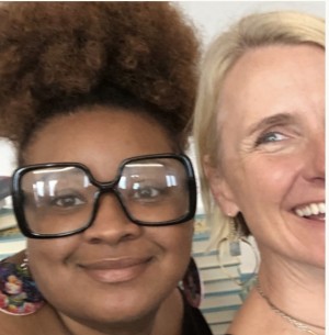 Simone Gordon with Elizabeth Gilbert