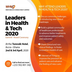 Leaders in Health and Tech on the 2nd and 3rd April 2020 in Accra Ghana