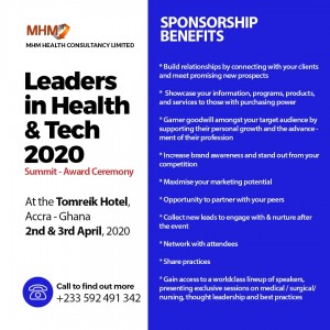 Leaders in Health and Tech on the 2nd and 3rd April 2020 in Accra Ghana