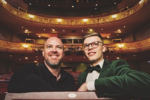 Ed Payne and Ollie Hancock of Tiny Giant Productions. Picture: Carl Hewlett/Stand Out Studio