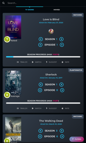 Track your TV progression