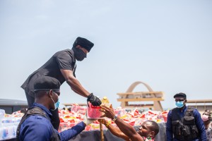 Freedom distributes goods to needy people in Ghana