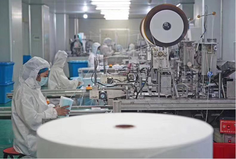 The production for Face Mask from Meditech The production for Face Mask from Meditech