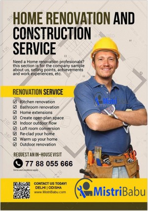 Vasant Kunj, Delhi Call MistriBabu for Home and Office Construction, Repair & Maintenance
