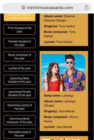 Lehanga Song Nominated