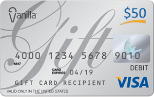Buy Vanilla VISA Gift Card with Bitcoin