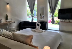 View towards the pool