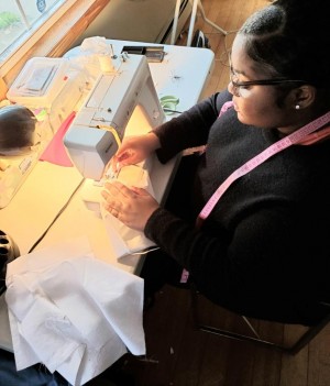 Designer Egypt Ufele at work