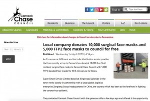 Pic 3. Donation of Face Masks