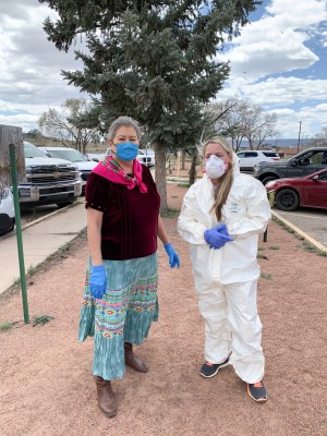 Goldwater Ross in Hazmat suit