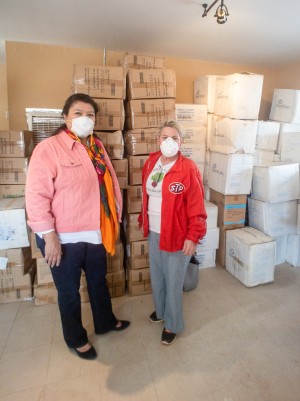 Hazmat suit drop off on the Navajo nation